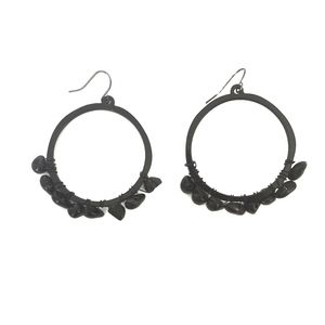Black Hoop Earrings